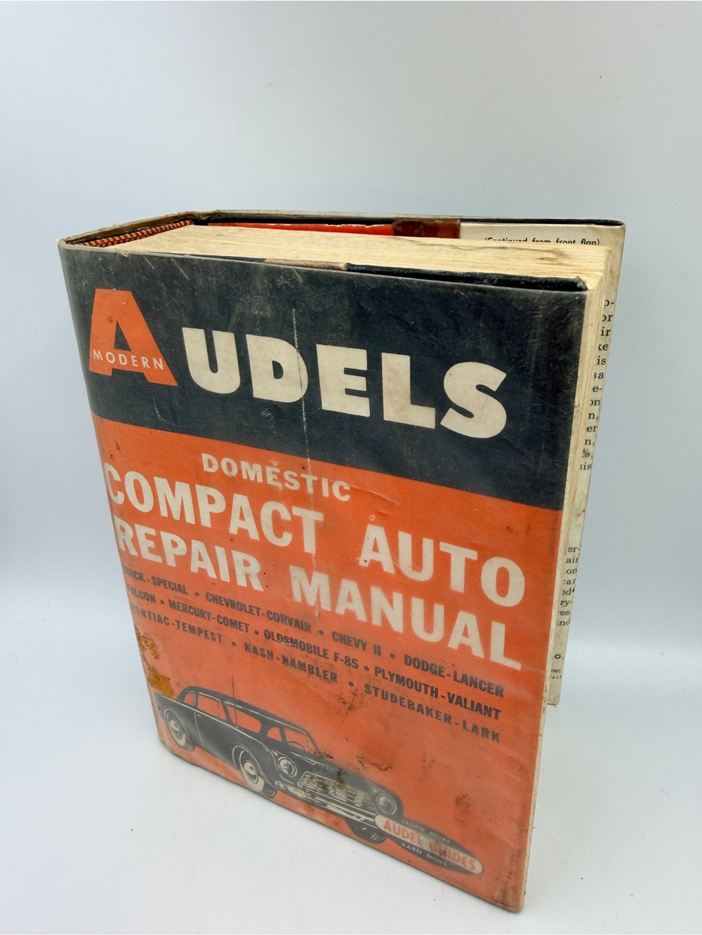 1963 Audels Domestic Compact Auto Repair Manual First Edition Book - Mechanic